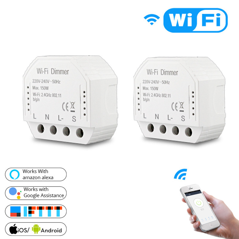 Regulador intensidad luz wifi. Dimmer inteligente 150W, control voz Alexa/Google - Imagen 7