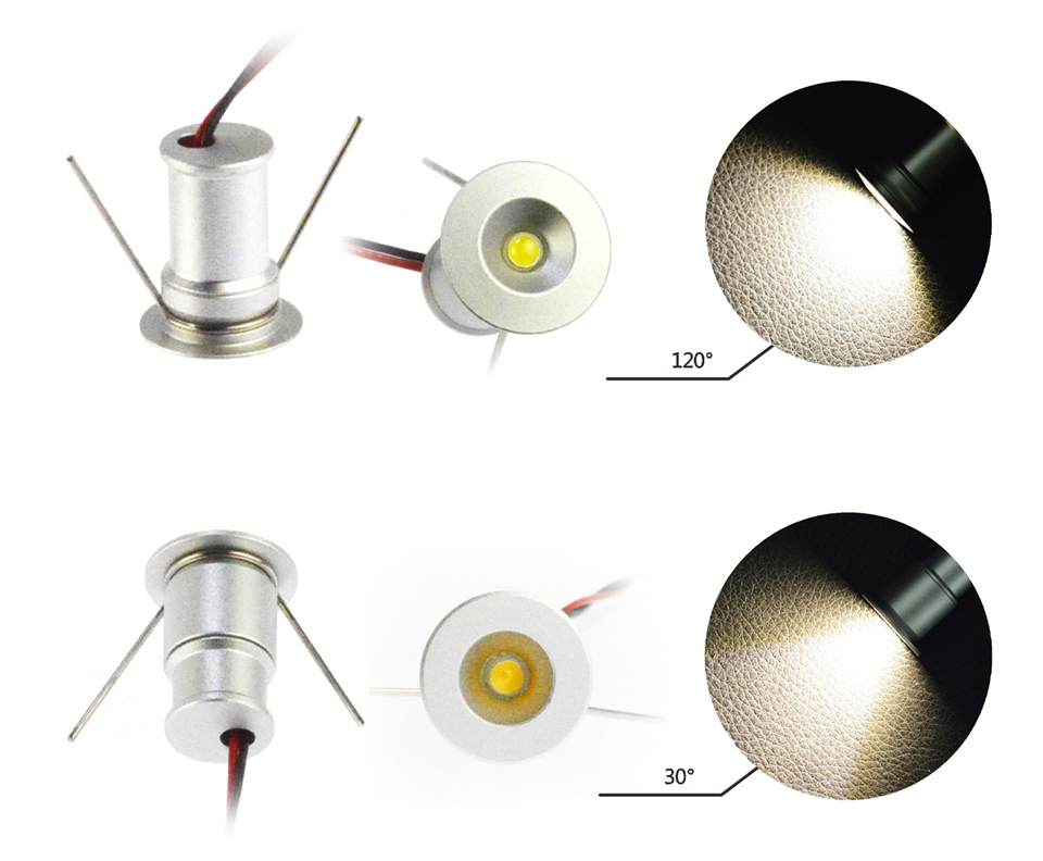 Lote 9 mini focos de 1 W empotrables en techo 12V , ideales iluminación decorativa puntual - Imagen 9