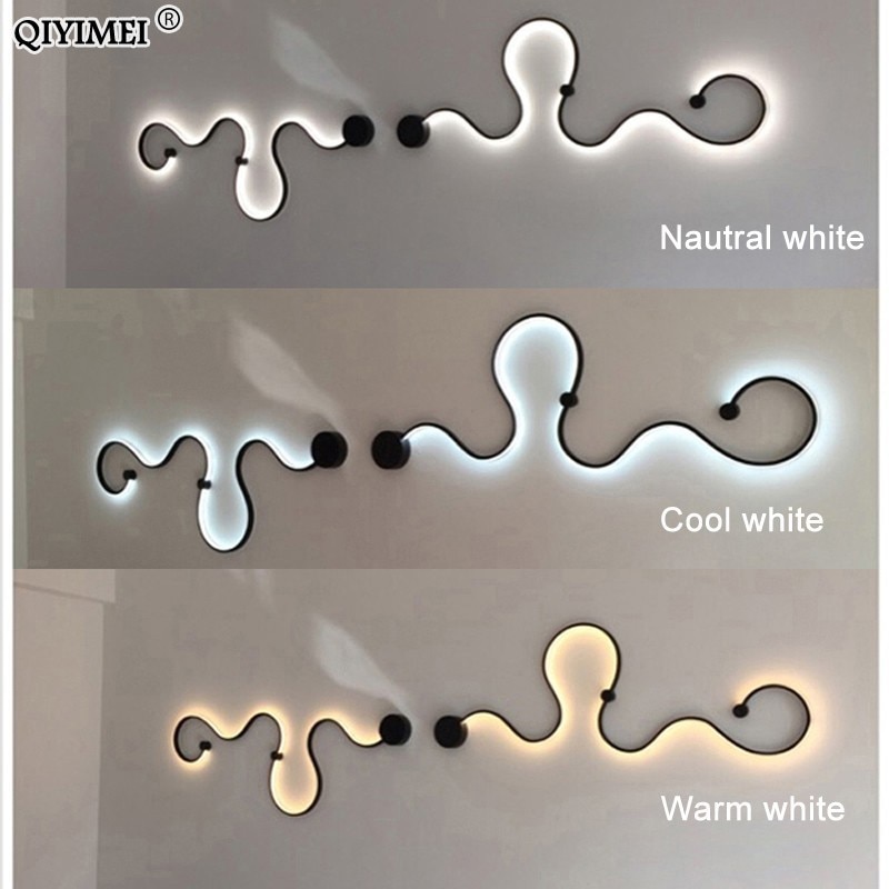 Lámpara de pared crea finas líneas de luz que recorren las paredes