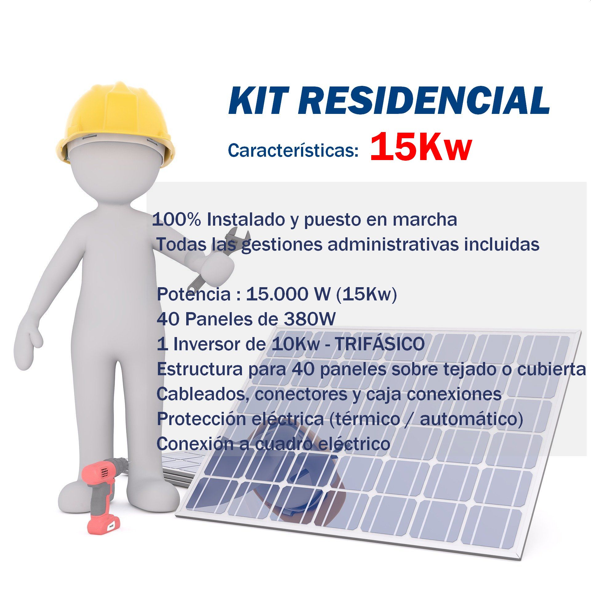 Kit autoconsumo energía solar desde 2Kw a 15Kw -Kit solar financiado - Imagen 10