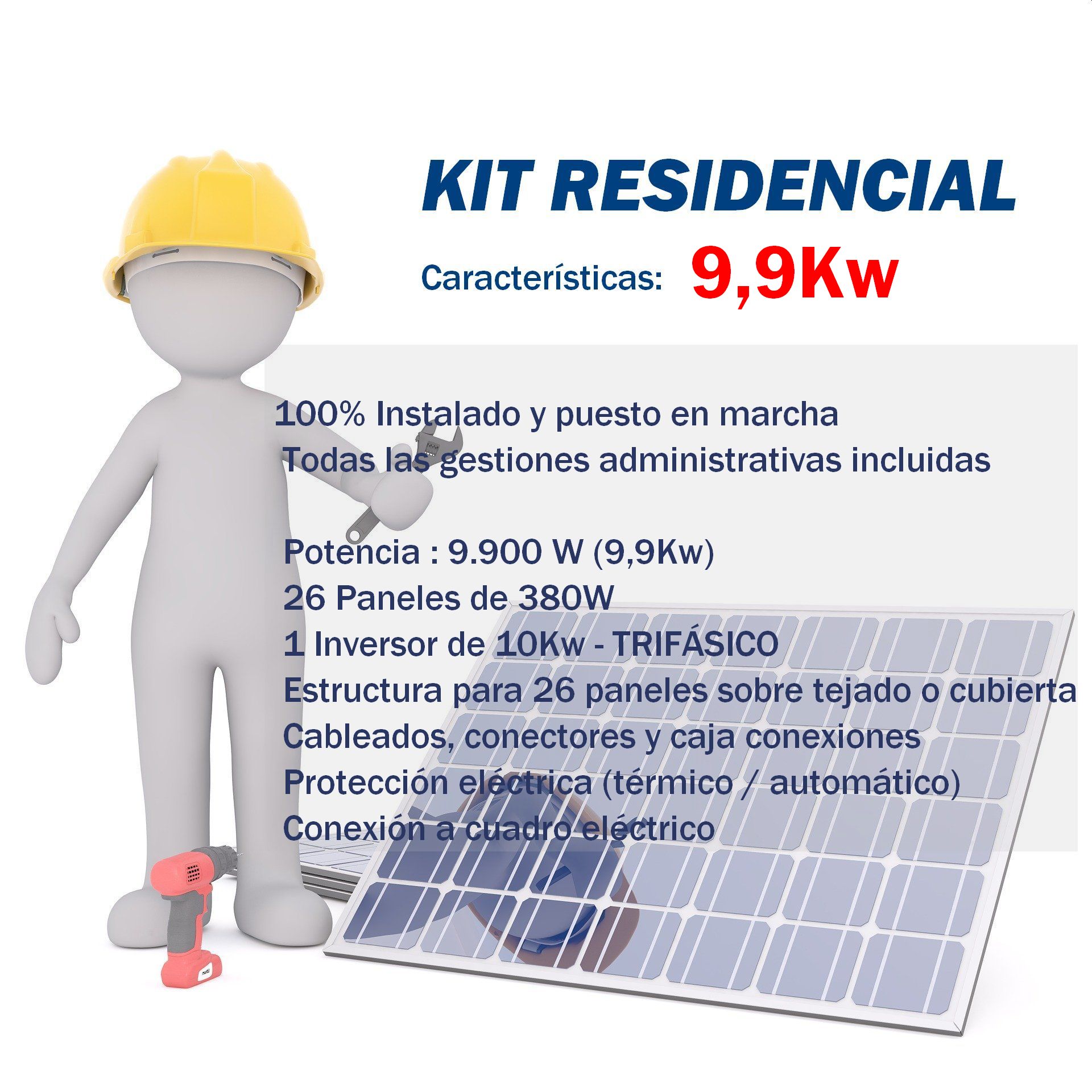 Kit autoconsumo energía solar desde 2Kw a 15Kw -Kit solar financiado - Imagen 9