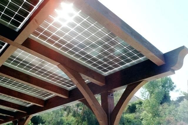 Panel solar para pergolas transparente