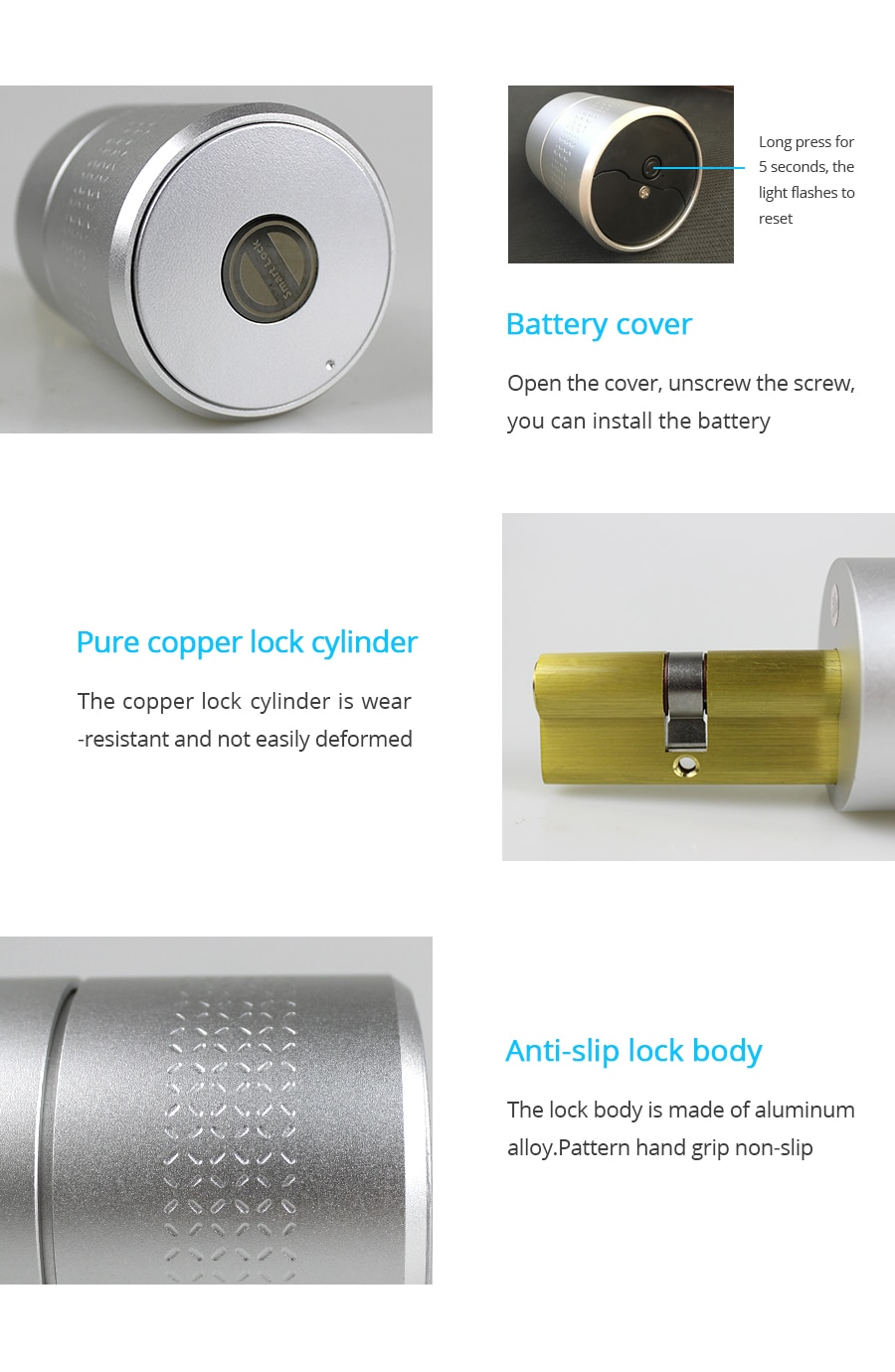 Cerradura inteligente Wifi controlada por Voz con Alexa y/o Google Home fácil de instalar