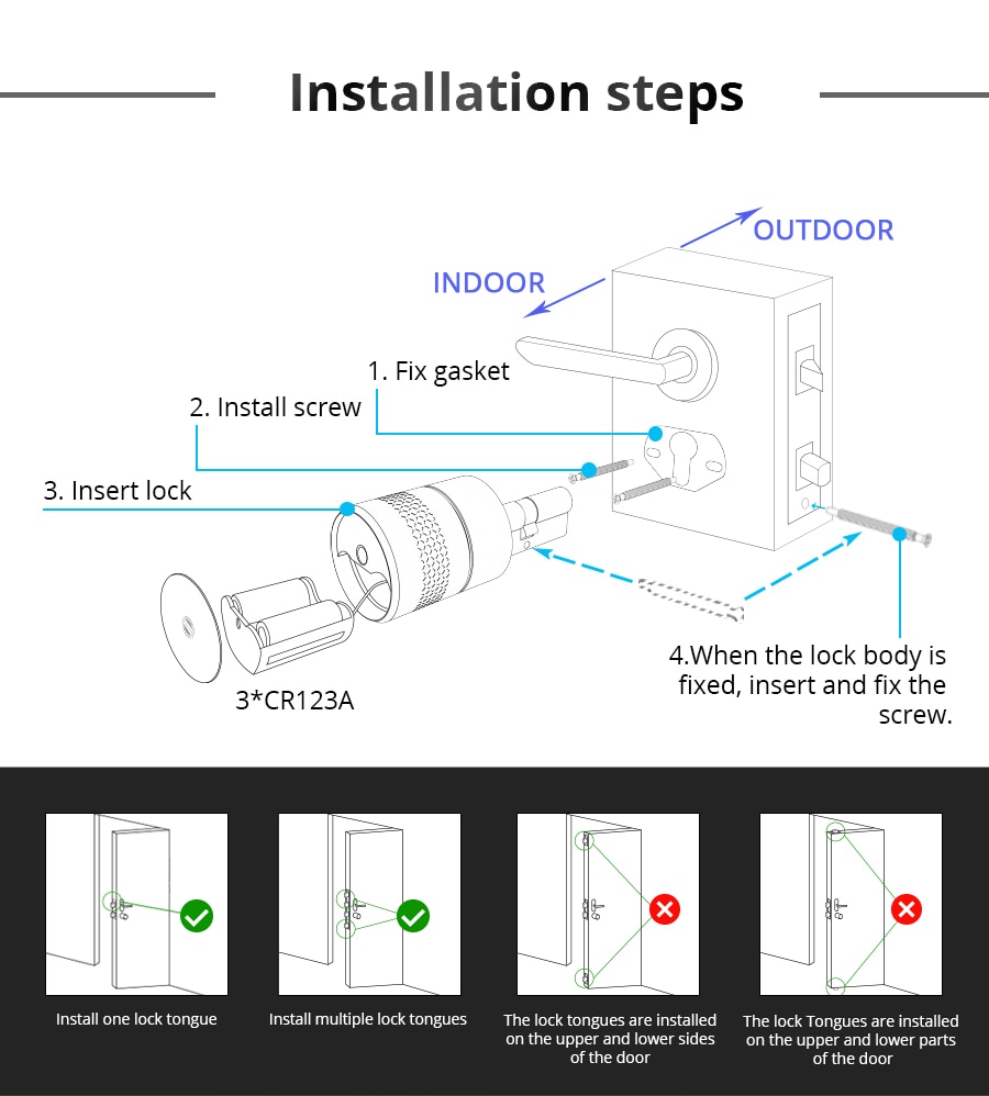 Cerradura inteligente Wifi controlada por Voz con Alexa y/o Google Home fácil de instalar