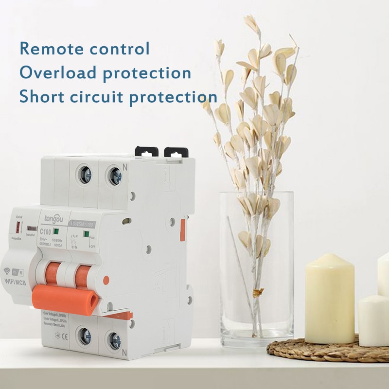 Interruptor magnetotérmico para cuadro eléctrico con rearme automático y control inteligente Wifi