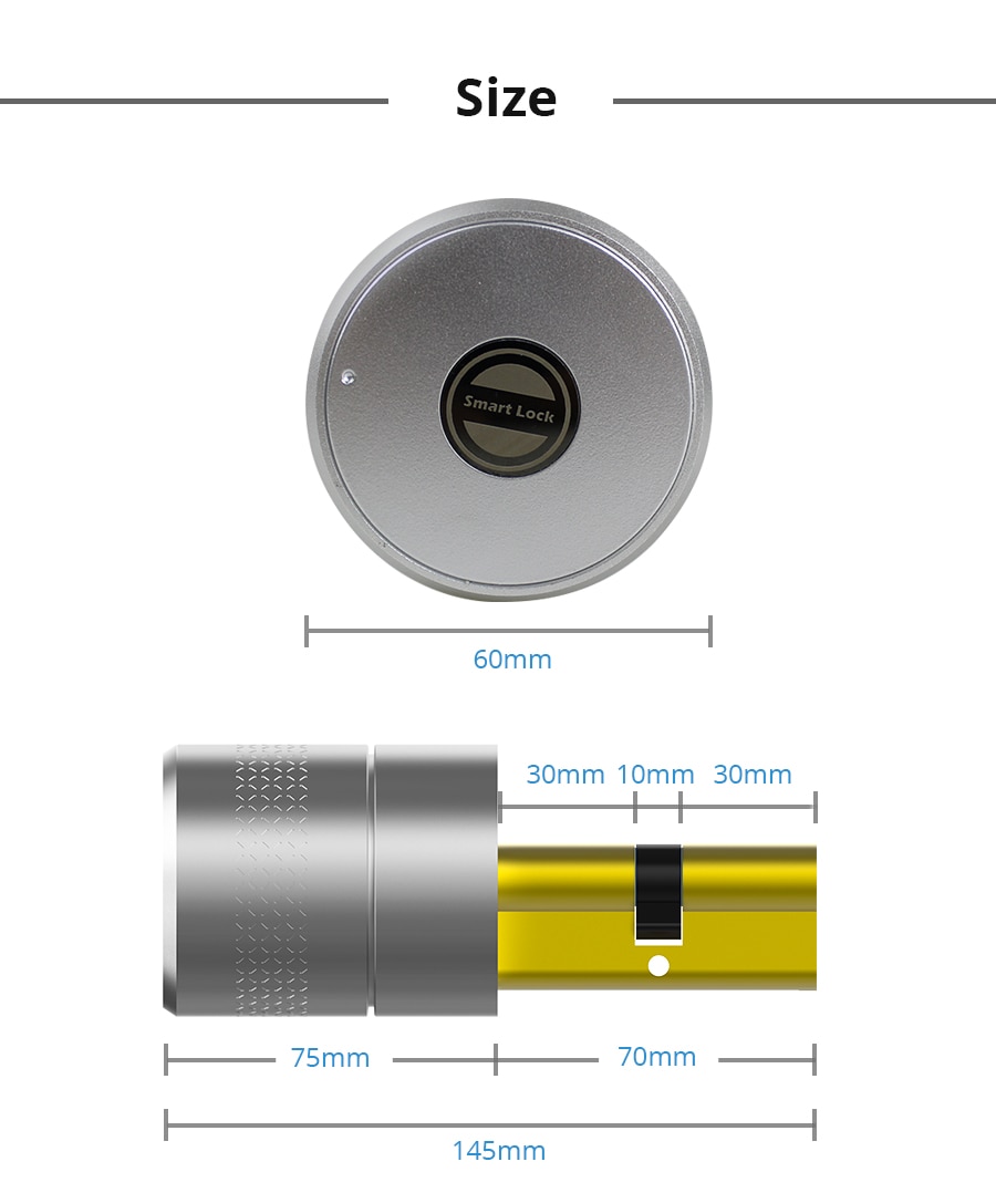 Cerradura inteligente Wifi controlada por Voz con Alexa y/o Google Home fácil de instalar