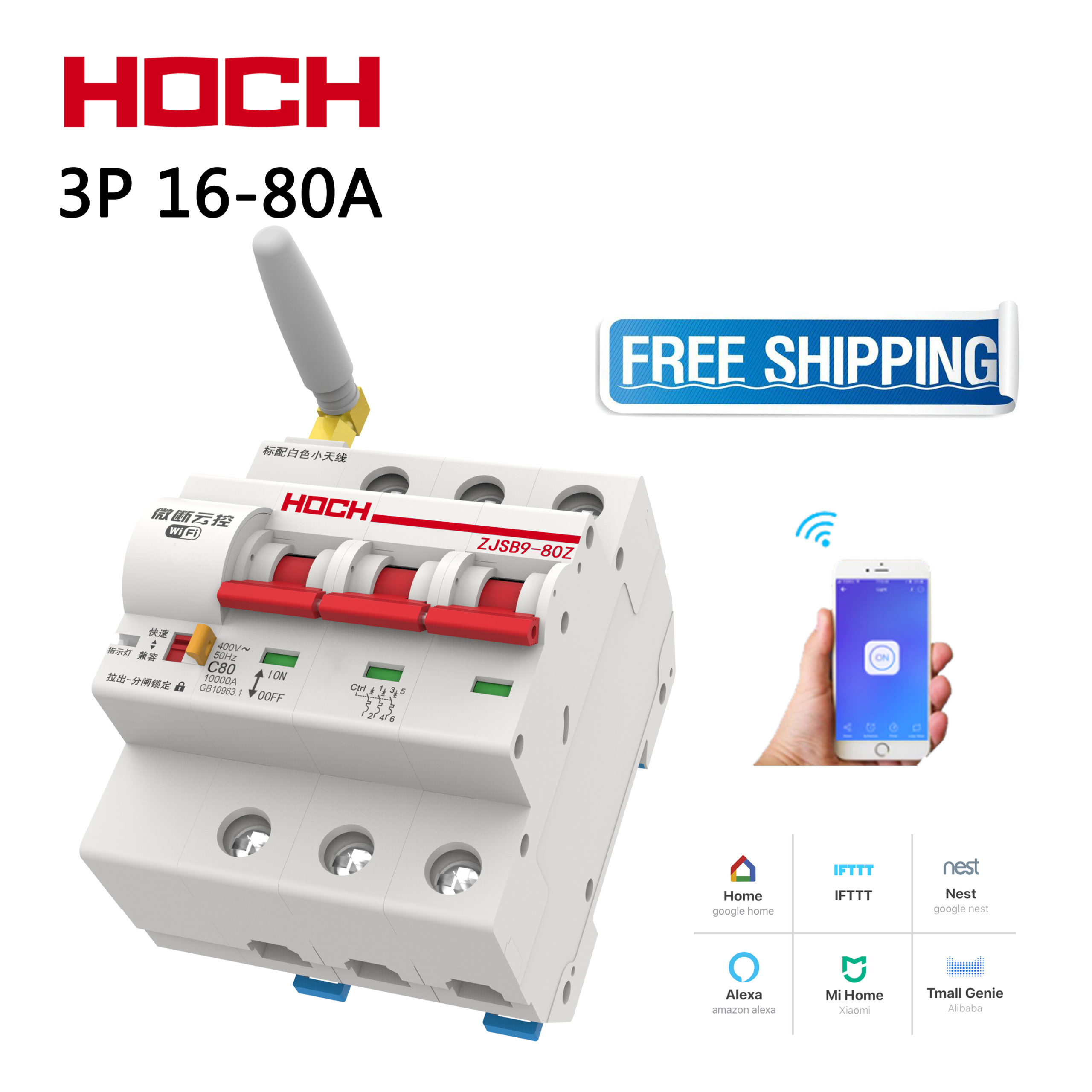 Interruptor magnetotérmico Wifi inteligente - marcado CE