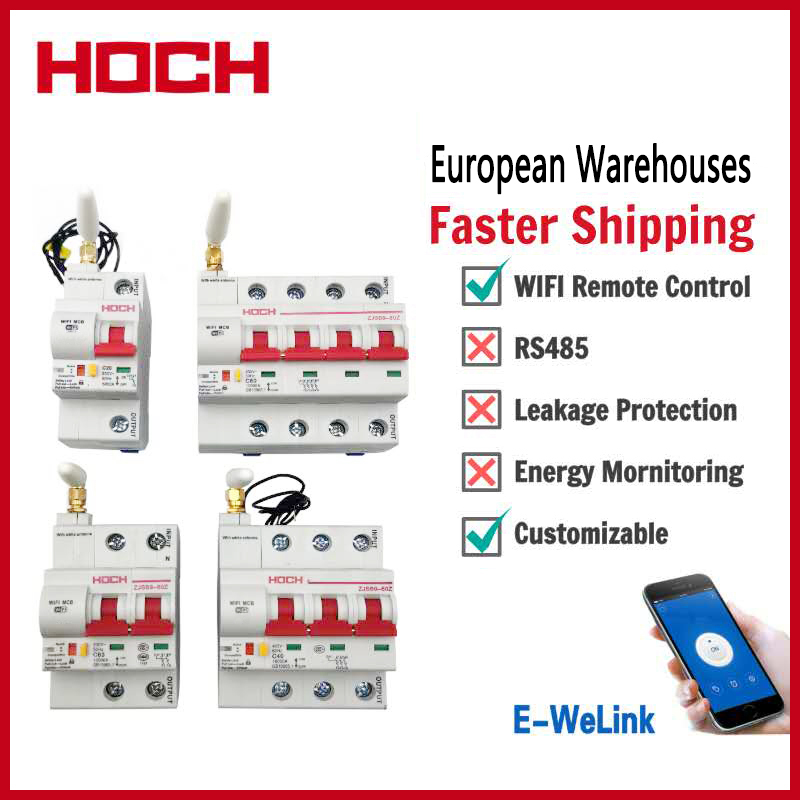 Interruptor magnetotérmico Wifi inteligente - marcado CE