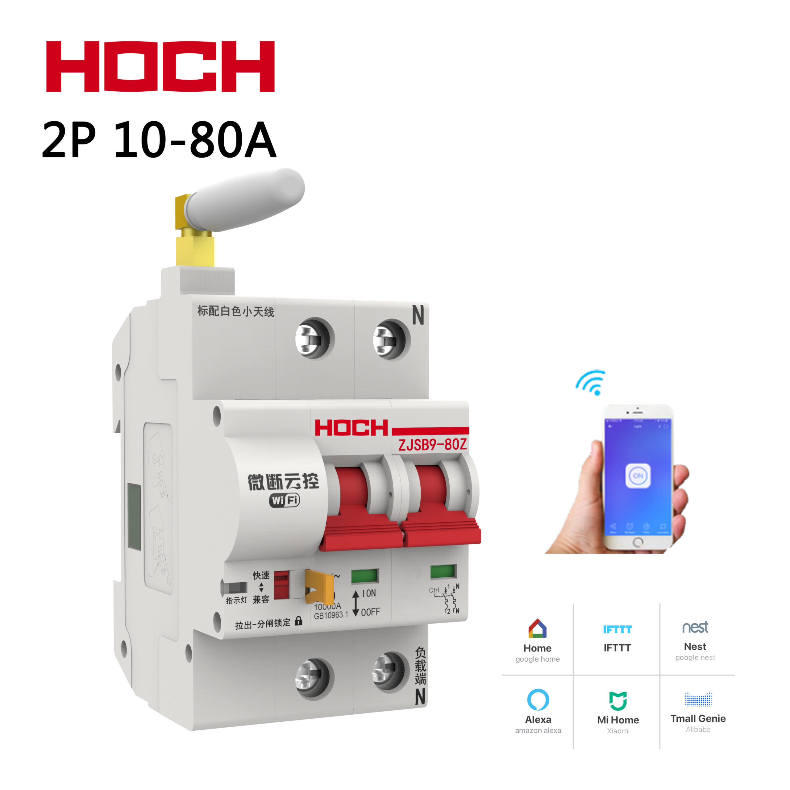 Interruptor magnetotérmico Wifi inteligente - marcado CE