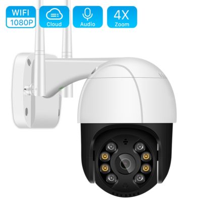 Cámara vigilancia IP WIFI para Exteriores, res 1080P, zoom digital 4X