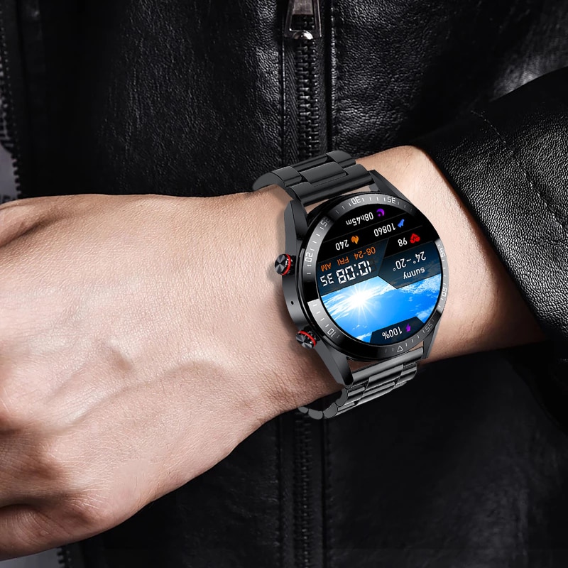 Reloj Inteligente Hombre, Pantalla AMOLED - 454 x 454 px - Smartwatch con Bluetooth, Llamadas Locales, Música Auriculares, Android, Novedad 2022 - Imagen 4