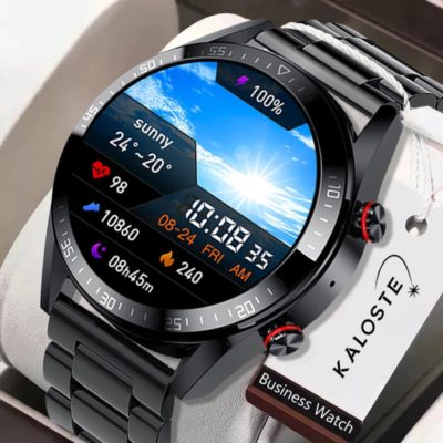 Reloj Inteligente Hombre, Pantalla AMOLED - 454 x 454 px - Smartwatch con Bluetooth, Llamadas Locales, Música Auriculares, Android, Novedad 2022