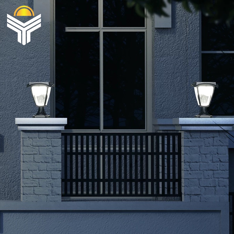 Lámpara Solar LED para decoración de jardín, Luz impermeable para jardín, columna, Pilar, Villa - Imagen 2
