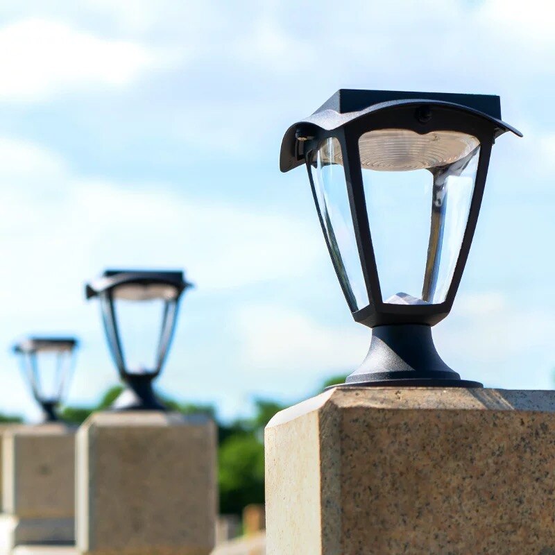 Lámpara Solar LED para decoración de jardín, Luz impermeable para jardín, columna, Pilar, Villa - Imagen 4