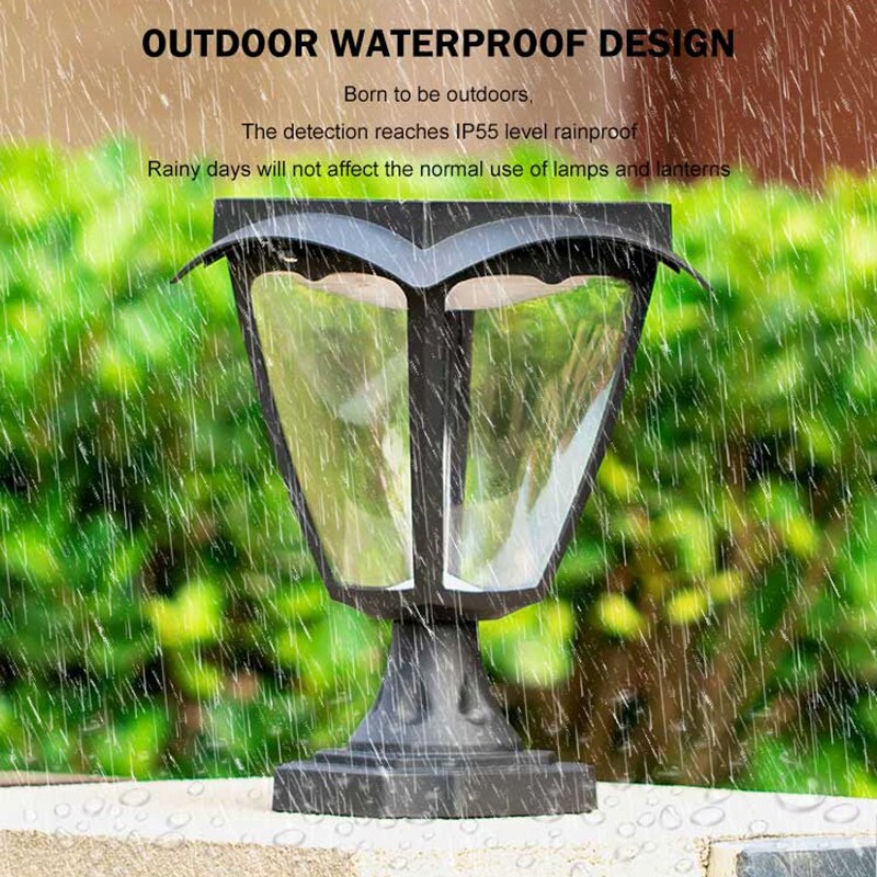 Lámpara Solar LED para decoración de jardín, Luz impermeable para jardín, columna, Pilar, Villa - Imagen 5