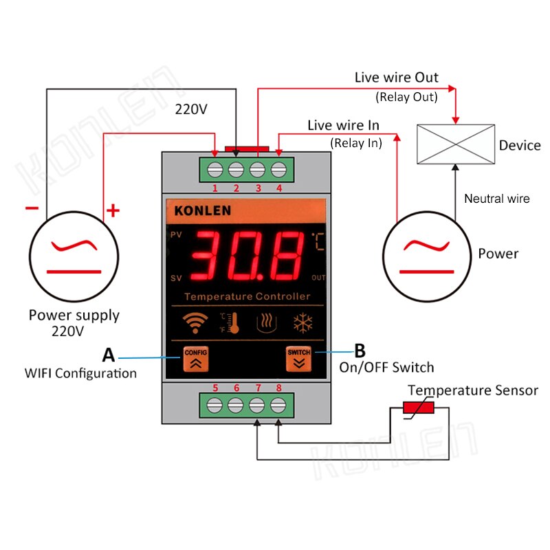 Control temperatura WIFI termo agua caliente, salida 1 relé, válido para Subvención energía solar térmica - Imagen 3