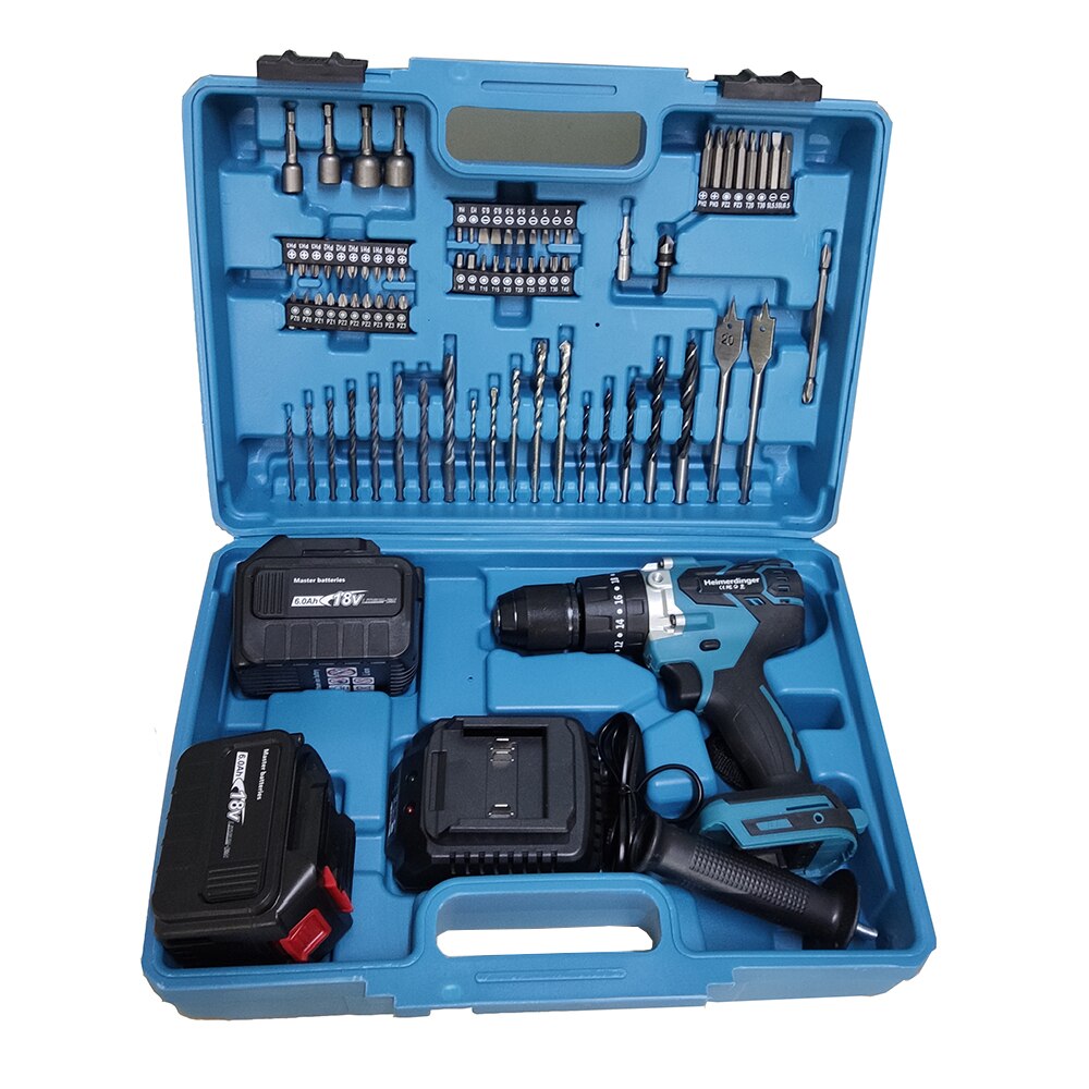 Taladro de impacto sin escobillas, con 2 baterías de 4Ah 18V, Atornillador - Imagen 6