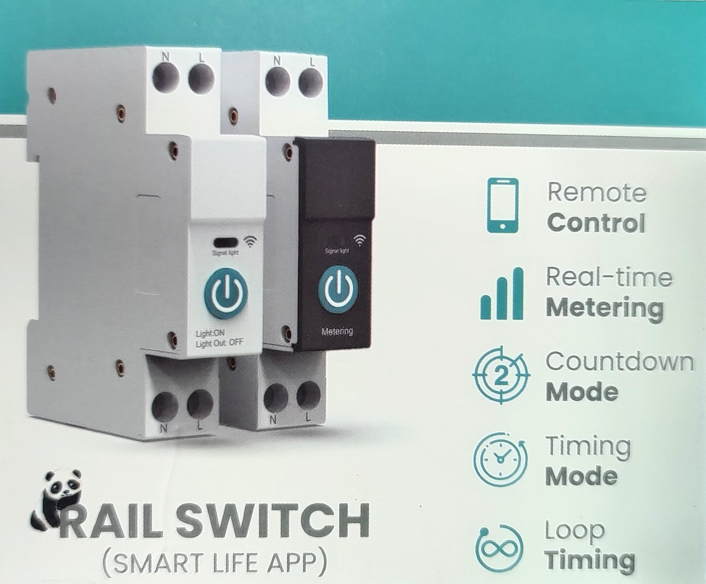 Interruptor inteligente carril DIN wifi