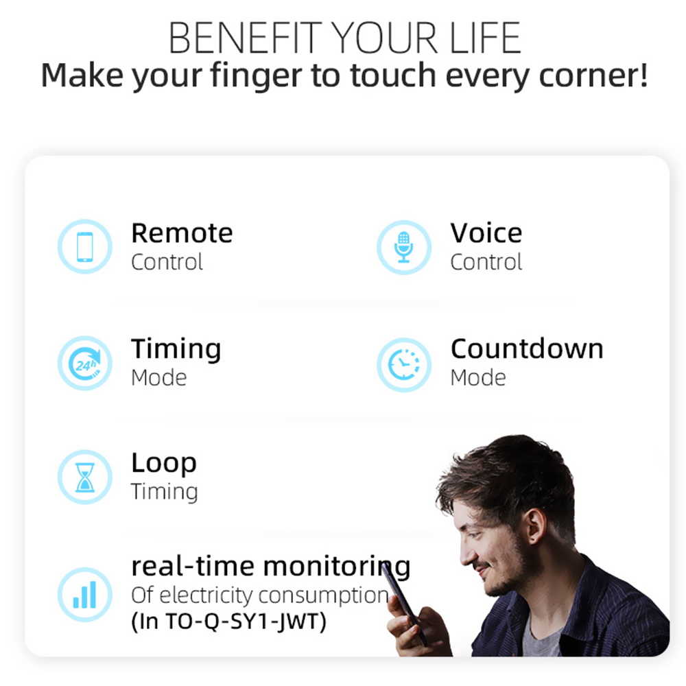 Interruptor inteligente carril DIN wifi, compatible TUYA, control por voz Alexa y Google - Imagen 3